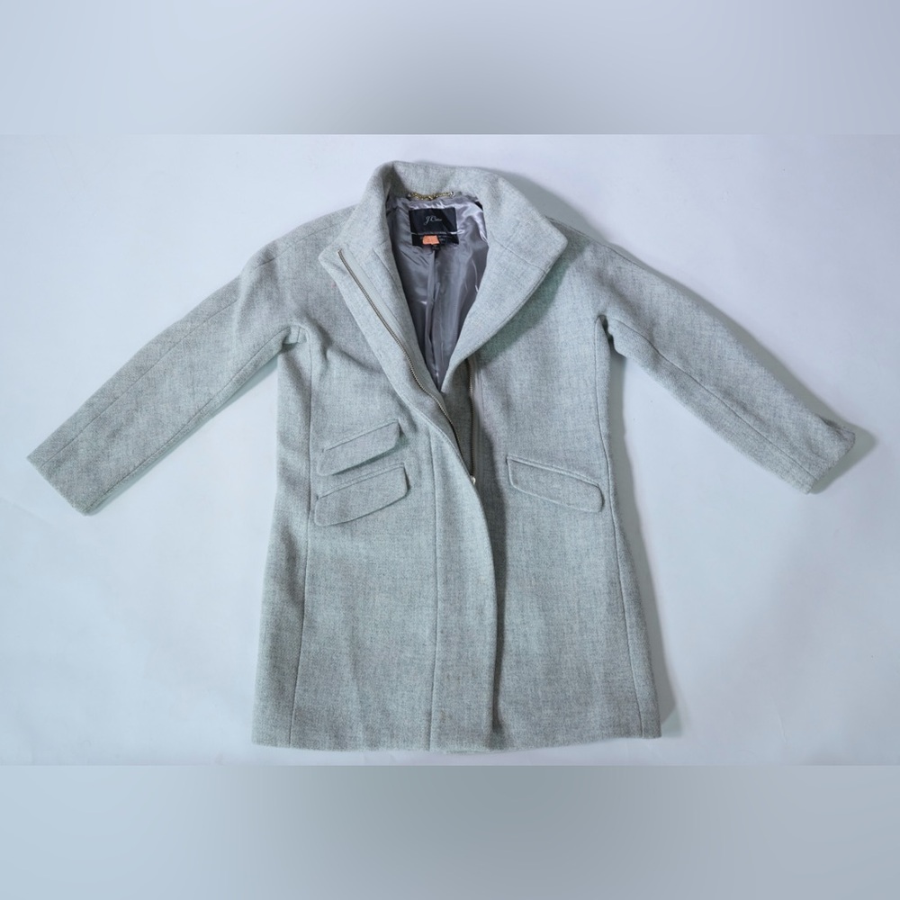 J. Crew Light Gray Trench Coat